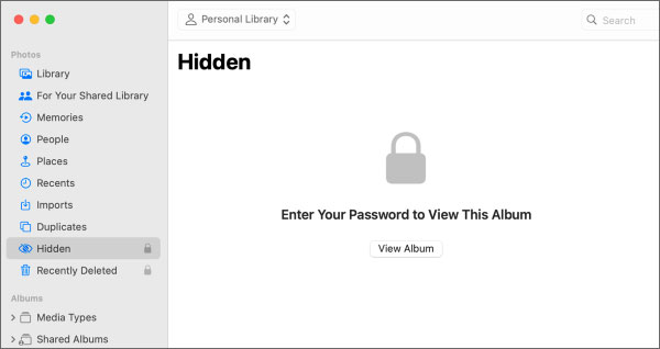access hidden photos on iphone via photos app on mac