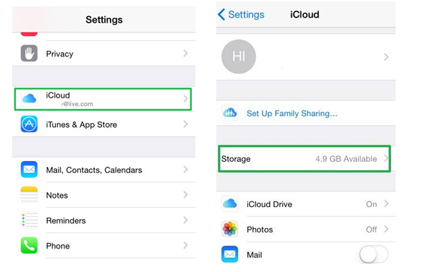 check icloud storage