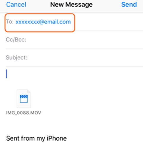 send iphone videos via email