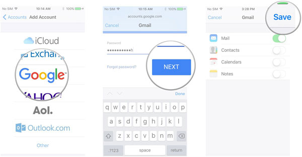 how to back up contacts on iphone with gmail