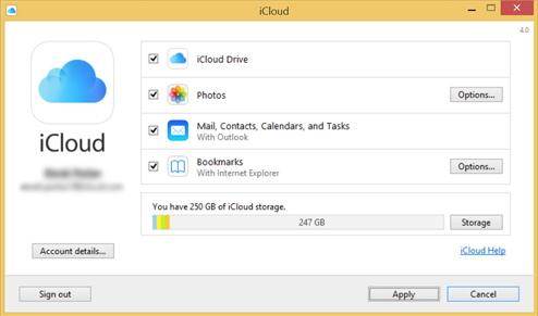 enable icloud backup on pc