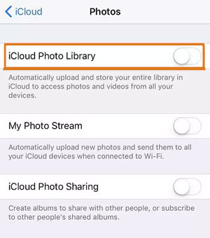 enable my photo stream and icloud photo library