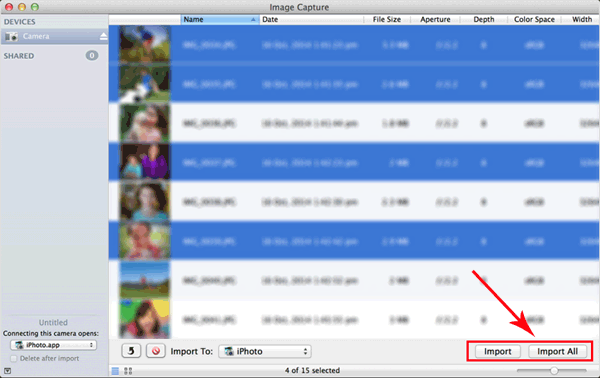 how transfer photos from ipad to usb stick via image capture