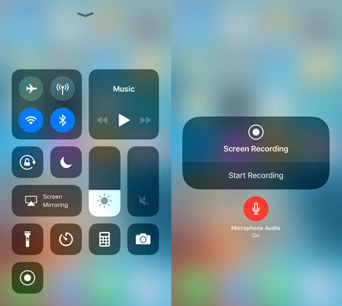 remove flashlight from control center