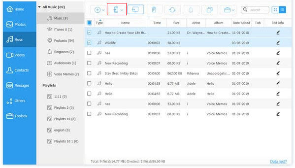 how to transfer music from iphone to iphone via iphone data transfer