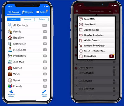 best ios contact manager app like groups