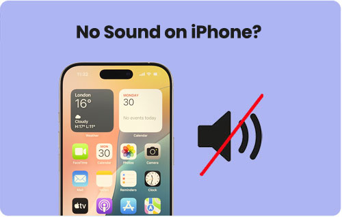 no sound on iphone