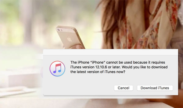 iphone cannot be used because it requires a newer version of itunes windows