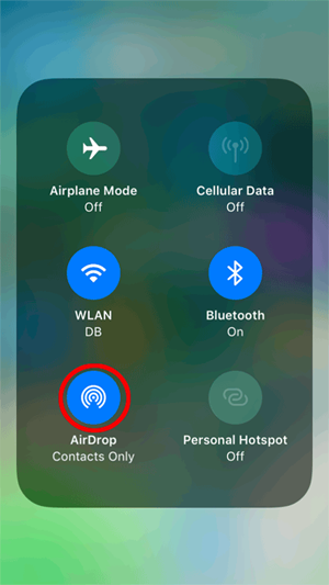 enable airdrop and set it up