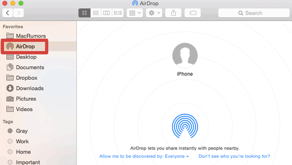 set up airdrop on mac