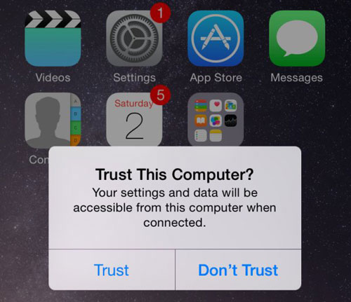 trust computer on iphone