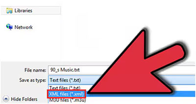export playlist from itunes to xml txt m3u