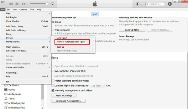 how to get videos from ipad to mac with itunes