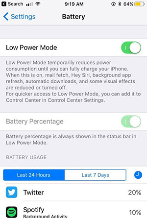 battery drains too fast