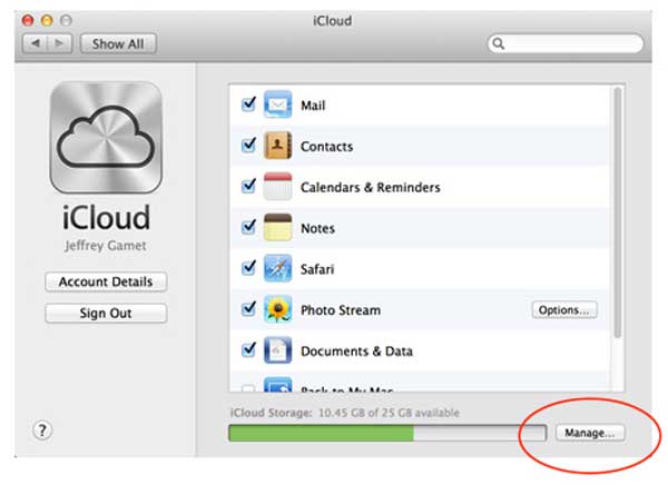 sign out and sign in icloud account on mac
