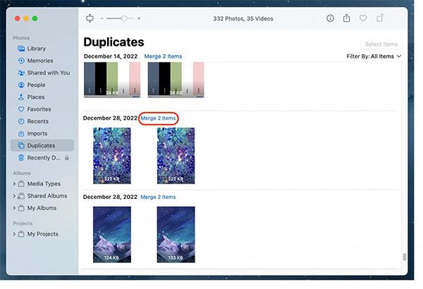 merge duplicate photos on mac
