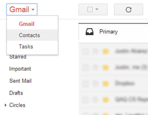 view contacts in gmail