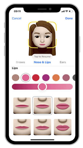 memoji nose lip