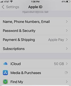 add valid payment to fix icloud storage family sharing not working