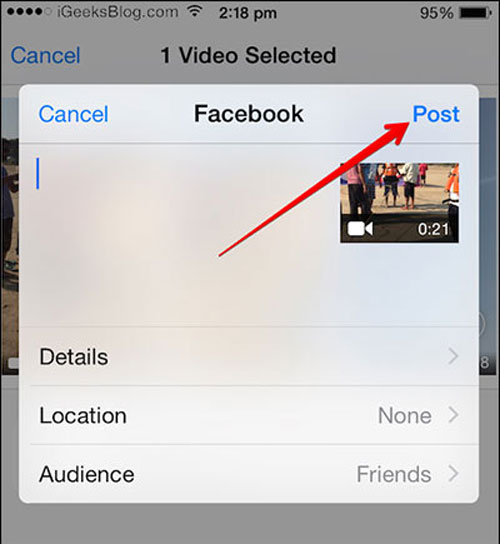 how to post videos on facebook