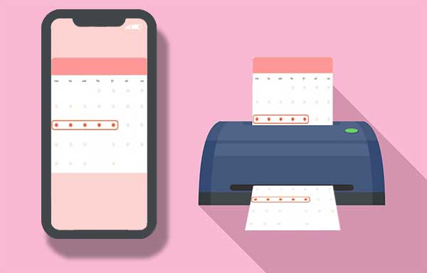 print calendar from iphone