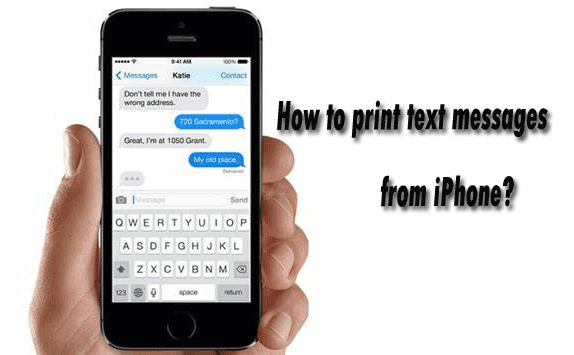 how to print text messages from iphone