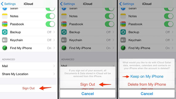 fix calendar not syncing with iphone by logging out icloud and logging in