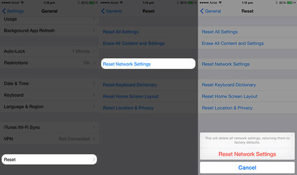 rest network settings