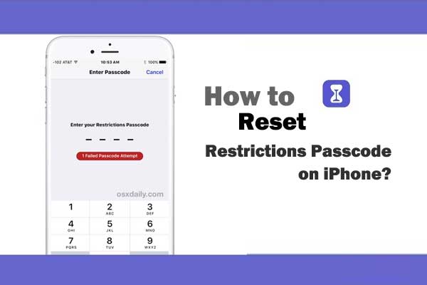 how to reset restrictions passcode on iphone