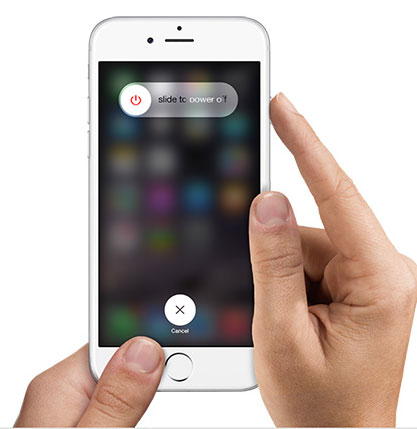 restart iphone to fix iphone white screen
