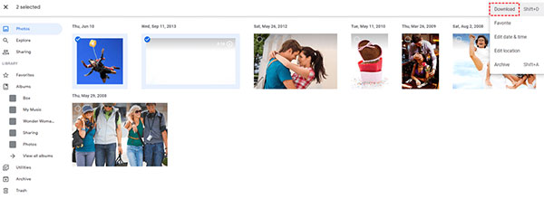 how to move google photos to gallery android on pc