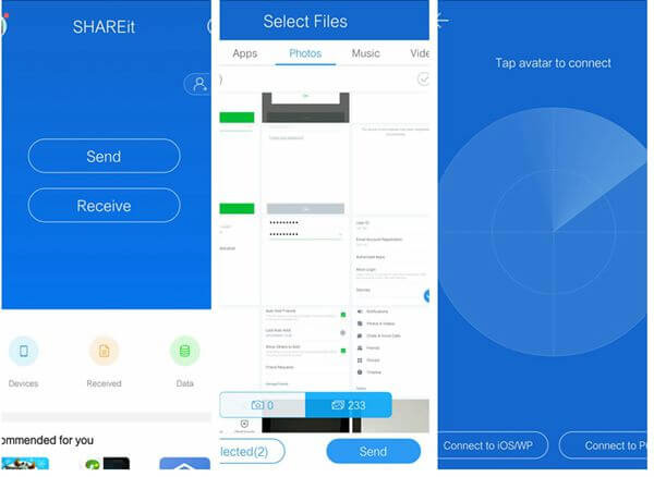 how to send files with shareit