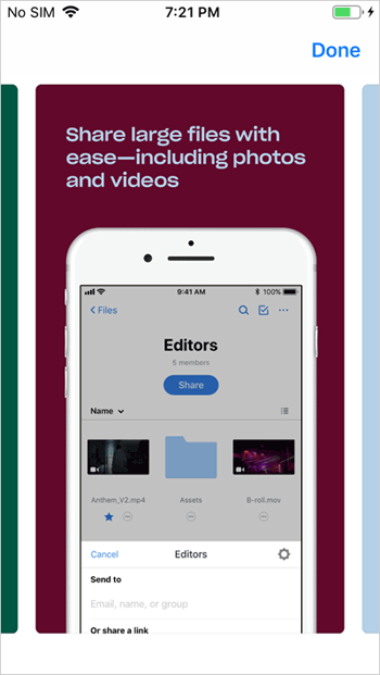 send iphone videos via dropbox