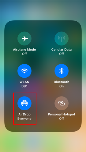 trun on airdrop on iphone