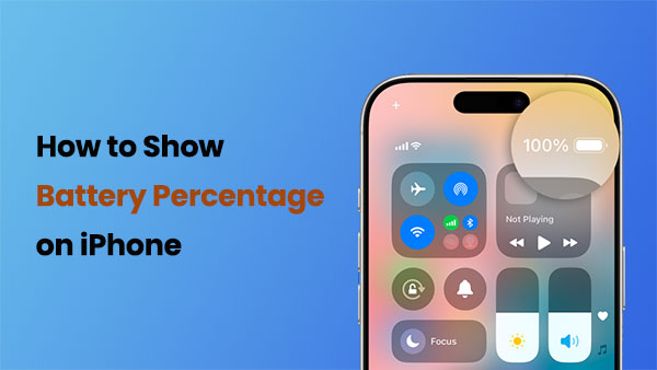 how to show battery percentage on iphone