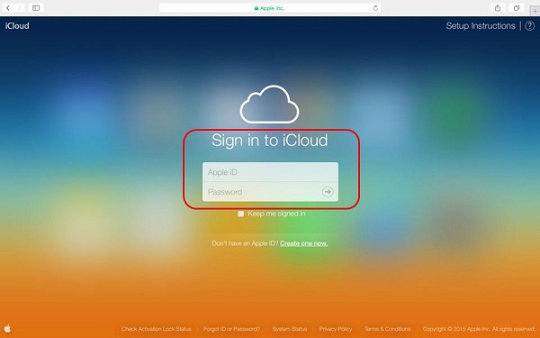 login to icloud