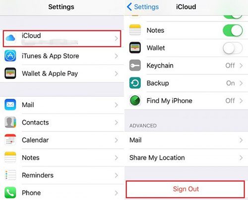 sign back into icloud