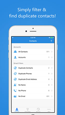 best app to manage contacts on iphone like simpler contacts manager