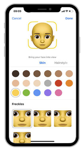 memoji skin color