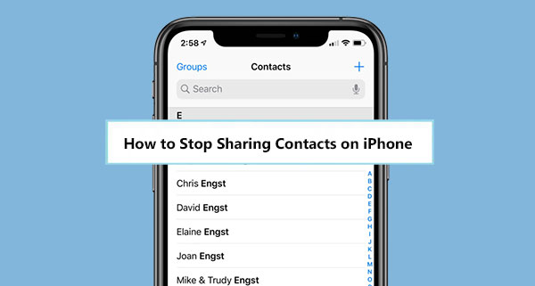 how to stop sharing contacts on iphone