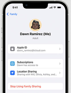 remove and add back family members to fix icloud family sharing not working