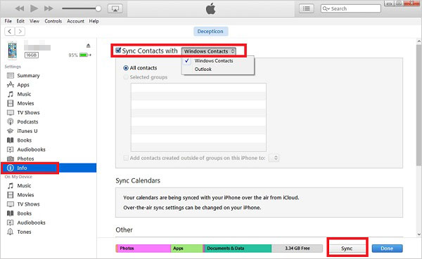 how to copy contacts from samsung to iphone 16 via itunes