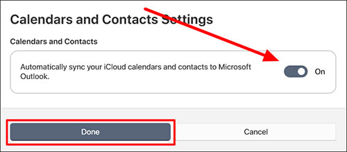enable the sync option