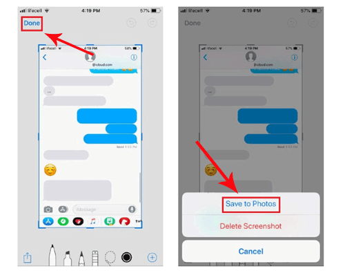 print out text messages for court on iphone by taking screenshots