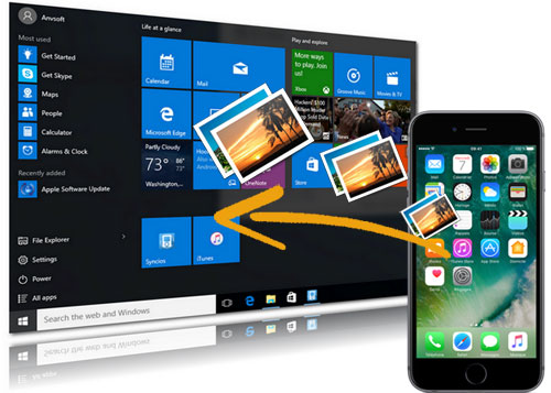 how to transfer photos from iphone to pc windows 10