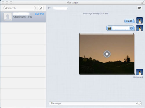 put video on ipad from mac via imessage