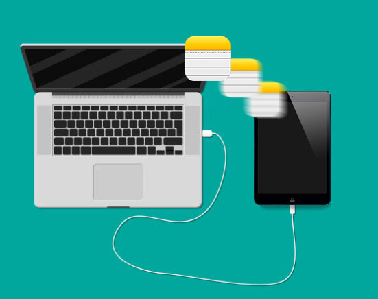 transfer notes from ipad to computer