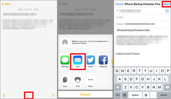 how to transfer from ipad to android by email