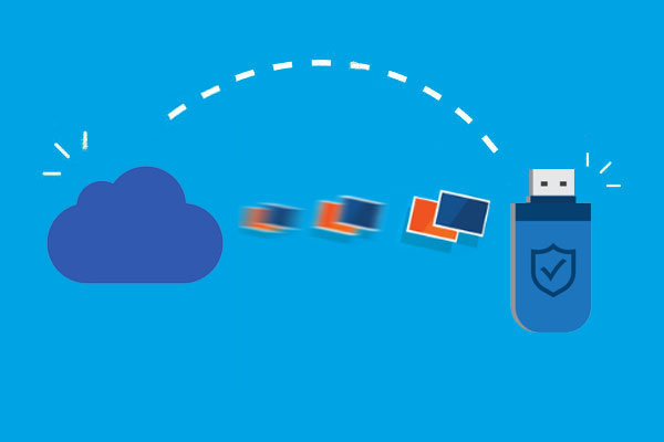 transfer photos from icloud to usb flash drive