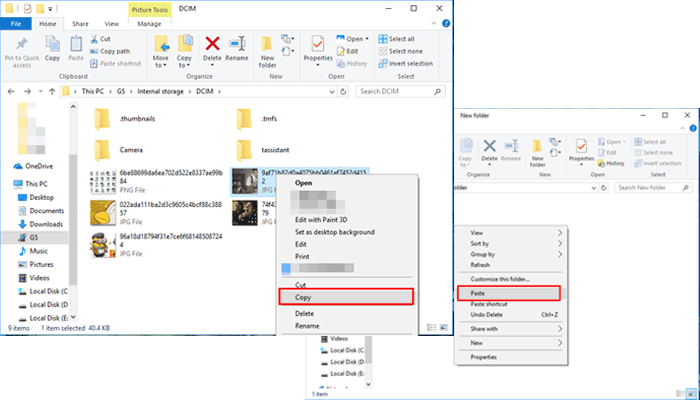 how to move data from iphone to android via file explorer